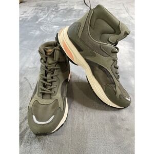 Fabletics Mulholland Womens Hiker Sneakers Slate Green Size 9 Breathable Lace Up